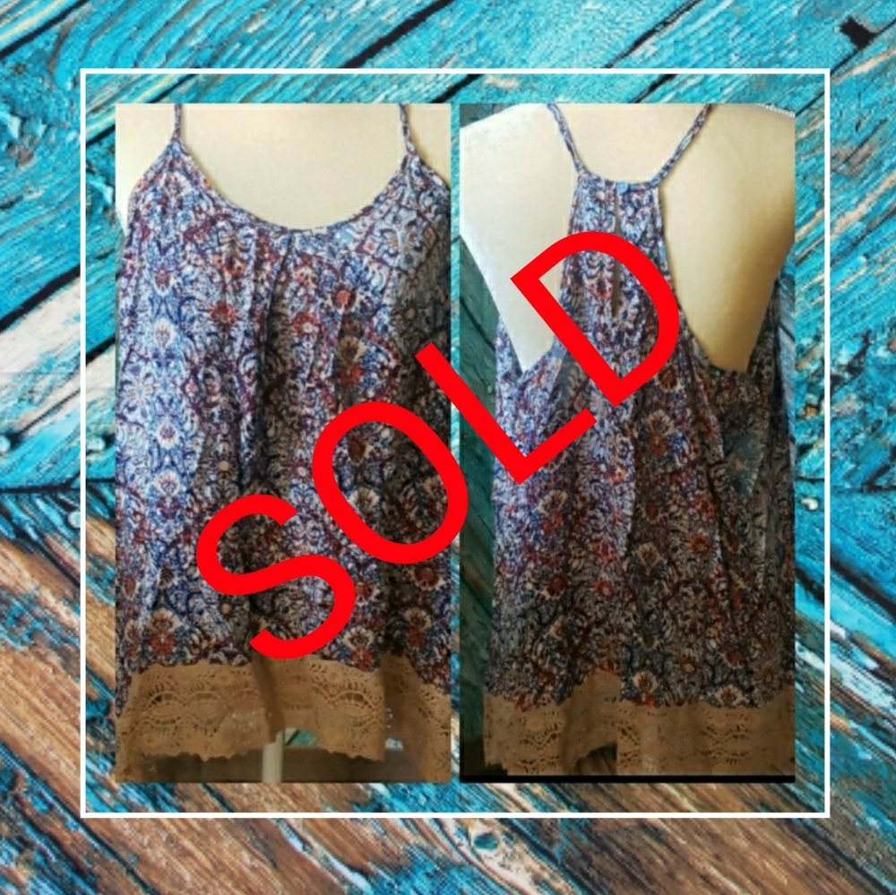 SOLD - Mossimo Paisley Racerback - Junior XXL
